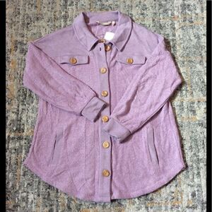 SOFT SURROUNDINGS TERRY KNIT SHACKET/SHIRT! NWT! M